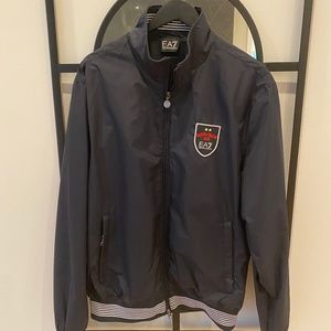 Authentic Men's Emporio   Armani EA7 Navy Bomber Jacket-Large